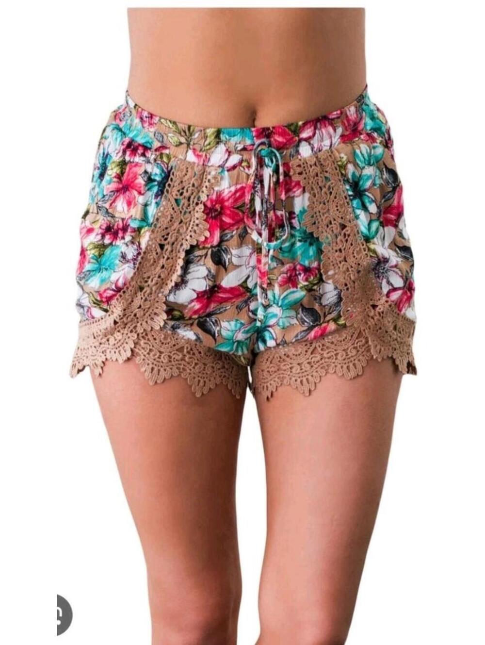 Love Riche Women Cotton Pants Summer Casual Loose Shorts Beach Short Trousers L